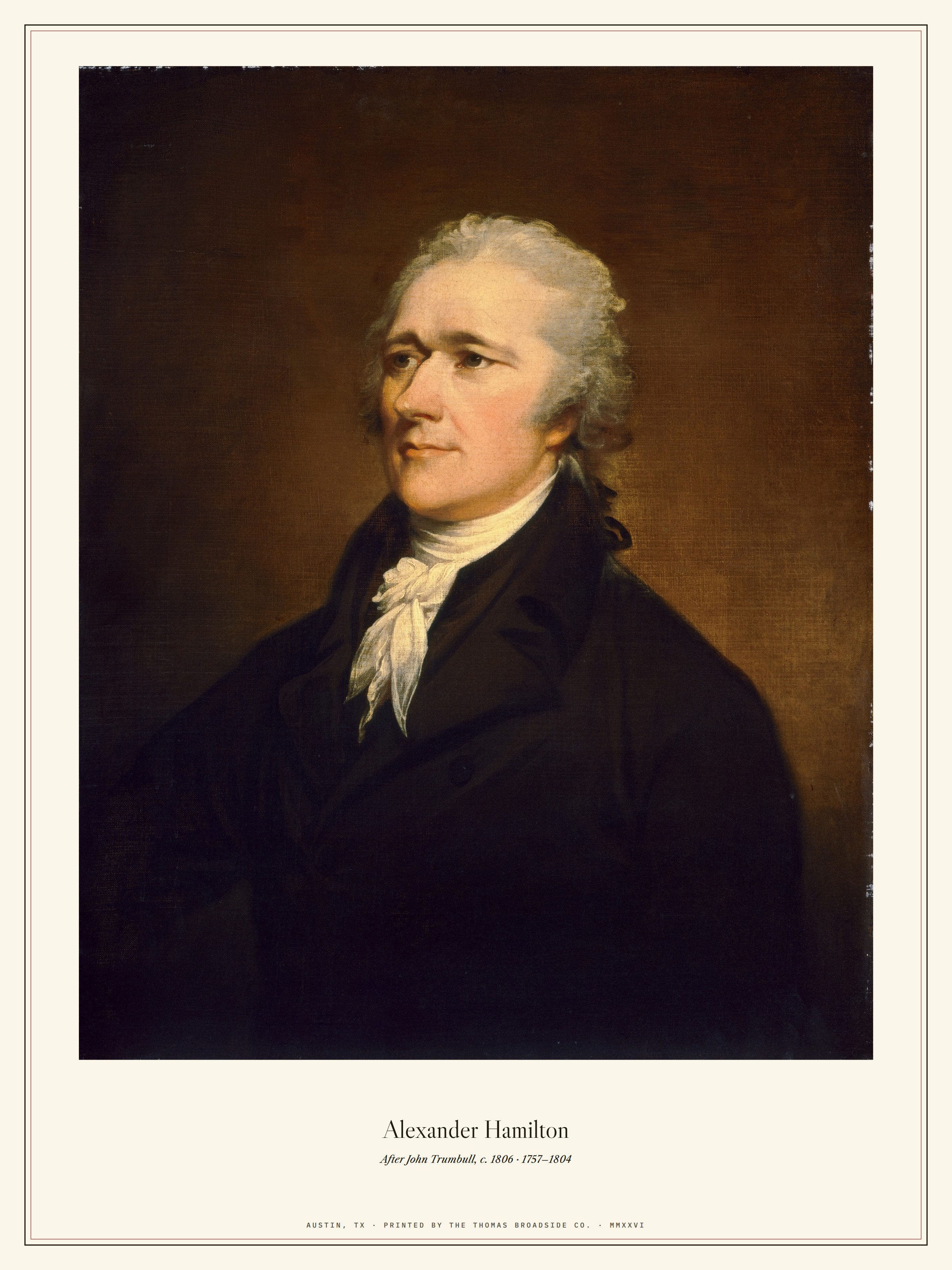 Hamilton portrait broadside from the collection