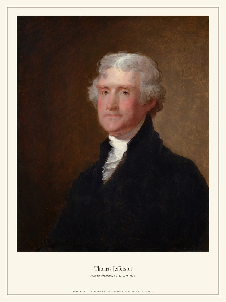 Portrait of Thomas Jefferson by Gilbert Stuart, c. 1821
